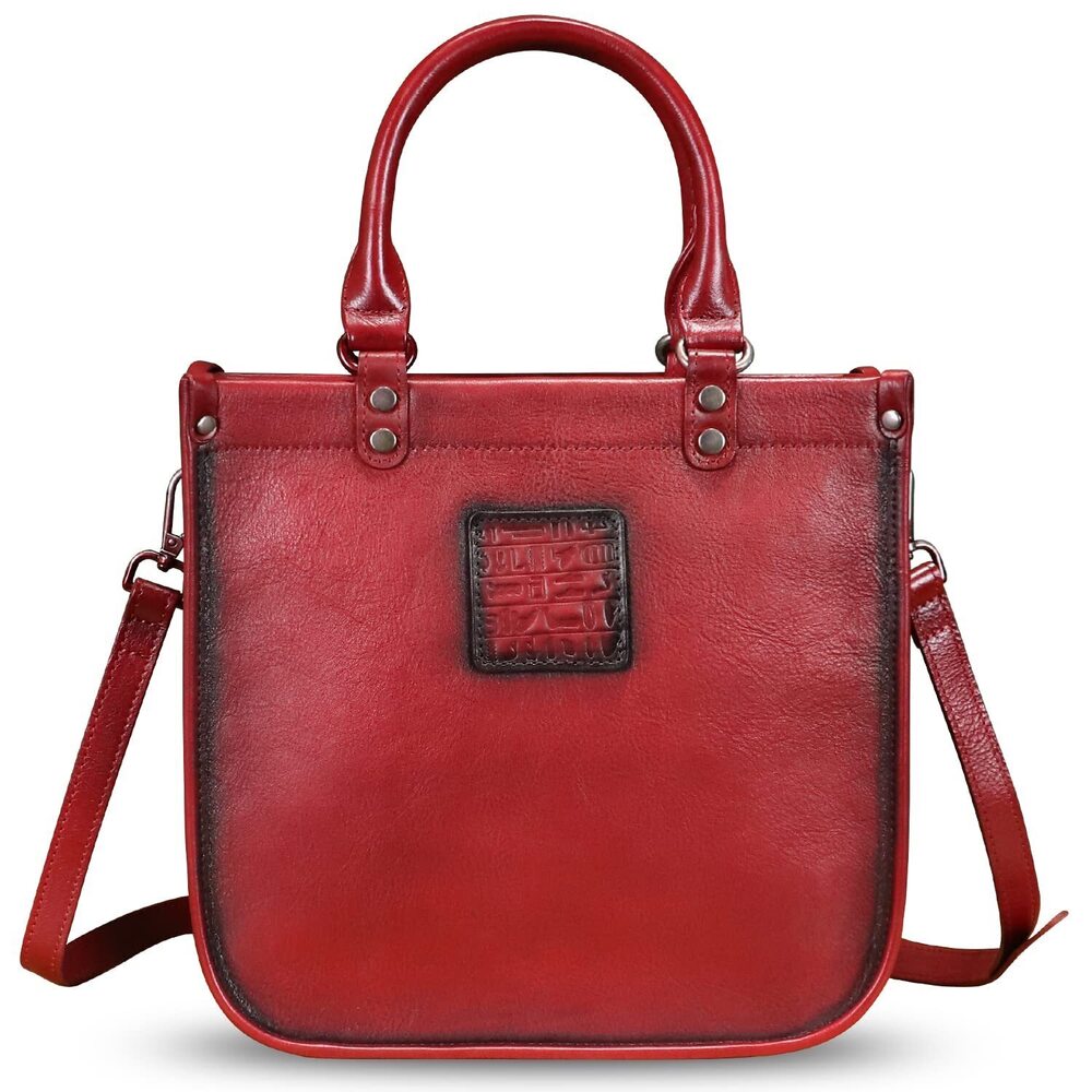 5448 Leather Top Handle Handbag Purse Vintage Over the Shoulder Bag